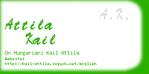 attila kail business card